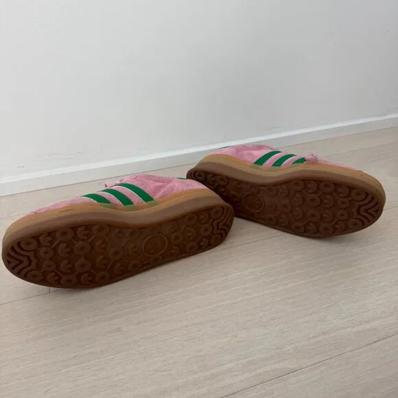 Adidas Gazelle Bold Pink & Green Sneakers - Picture 4 of 5